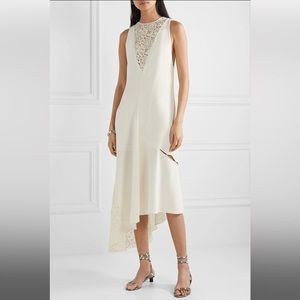 🌟RARE🌟 Tibi Guipere Lace Sleeveless Dress, Asymmetric Midi, XS